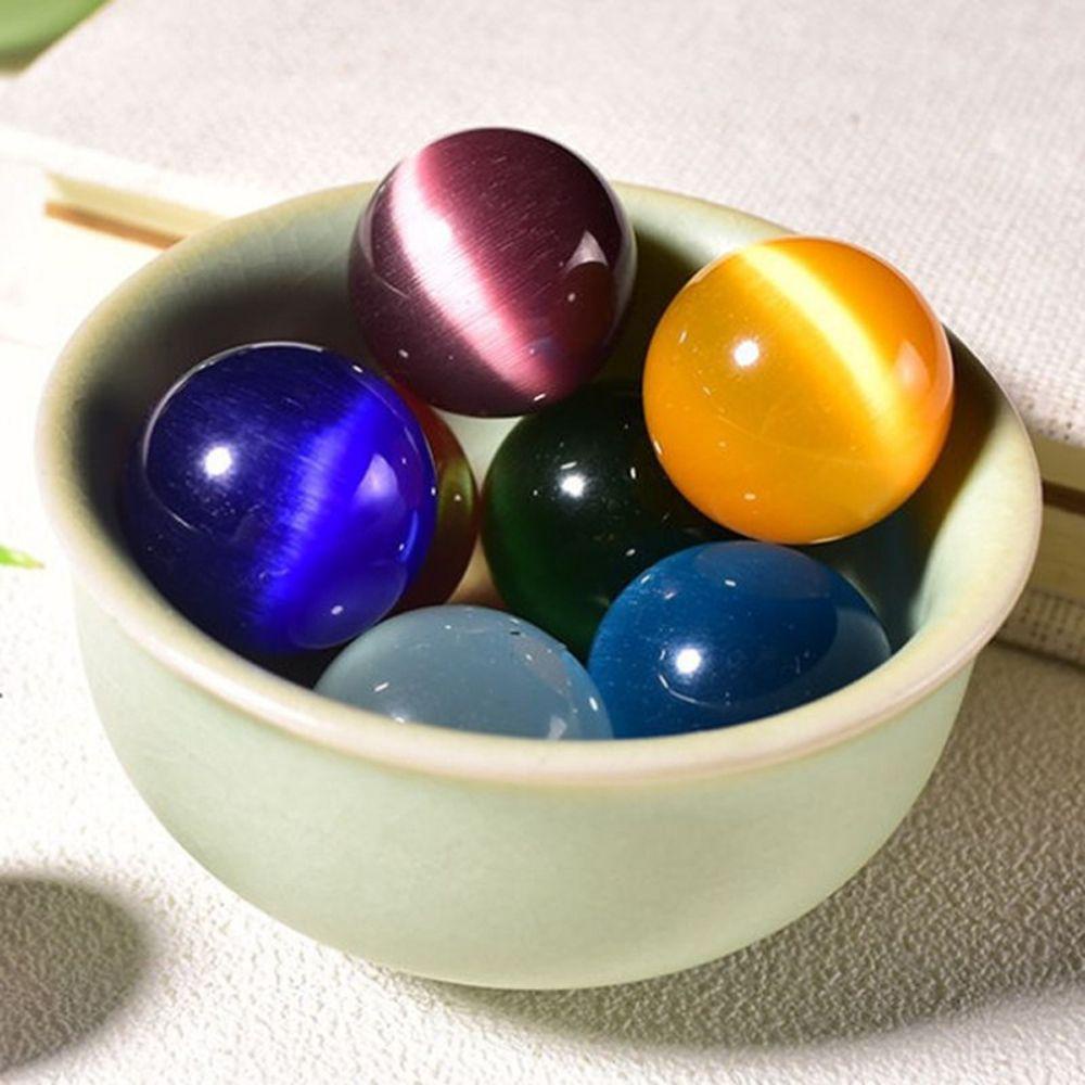 Quinton Colorful Cat Eye Sphere Vase Filler Dekorasi Rumah Bola Bulat Kristal Warna-Warni Marble Games Hiasan Penyembuhan Kelereng Kaca