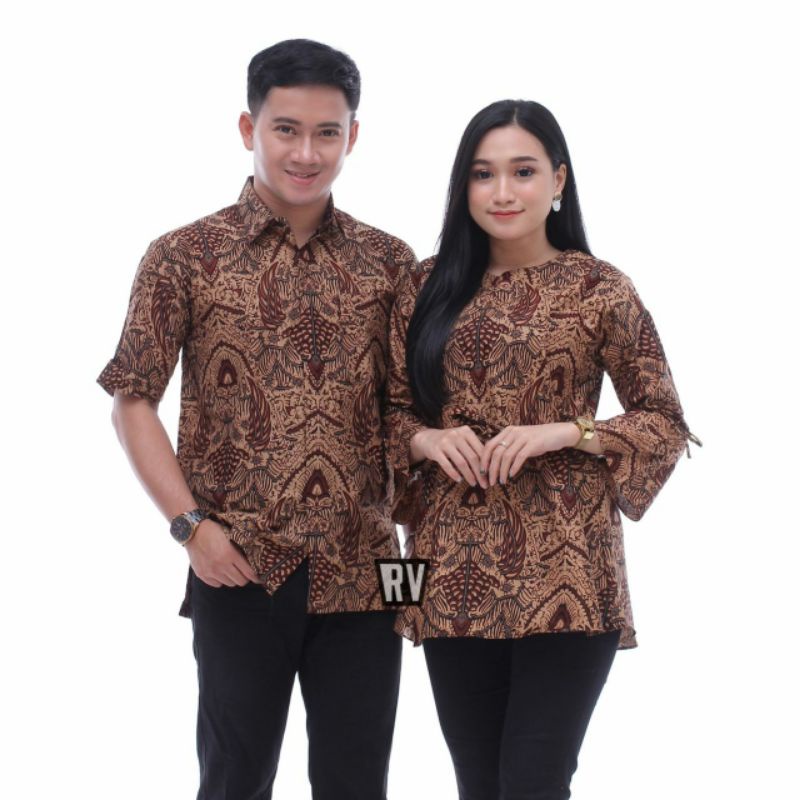 atasan batik wanita kerja Atasan batik m l xl xxl xxxl / [ BISA COD ] Atasan Batik Dolby Dolbi Dobby Dony Tenun Sutra Tulis Halus Katun Blouse Wanita / Maura Couple - Sania Ruffle Batik Couple