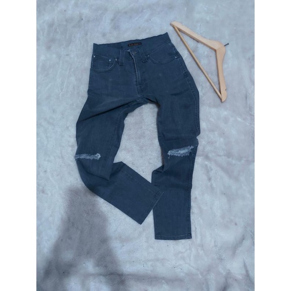 NUDIE RIPPED STRETCH JEANS MADE IN ITALY