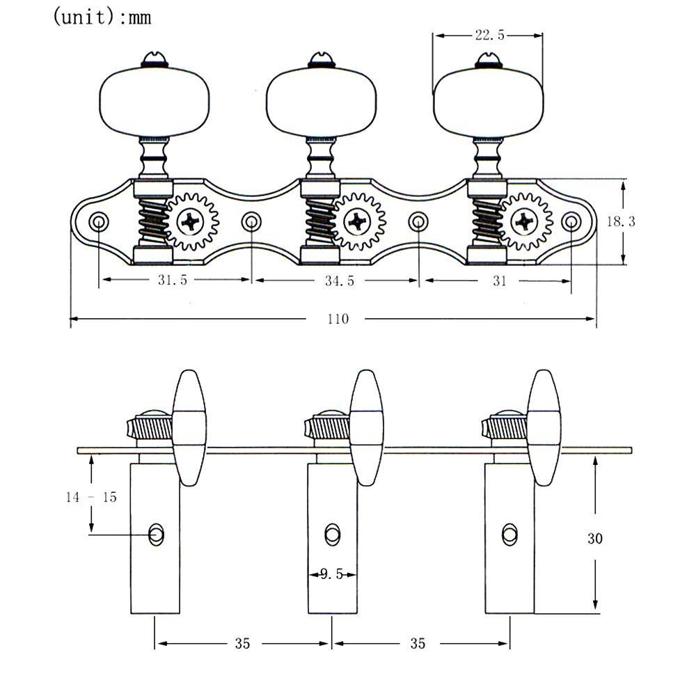 Suyo Tuner Knob Winder Senar Gitar Akustik