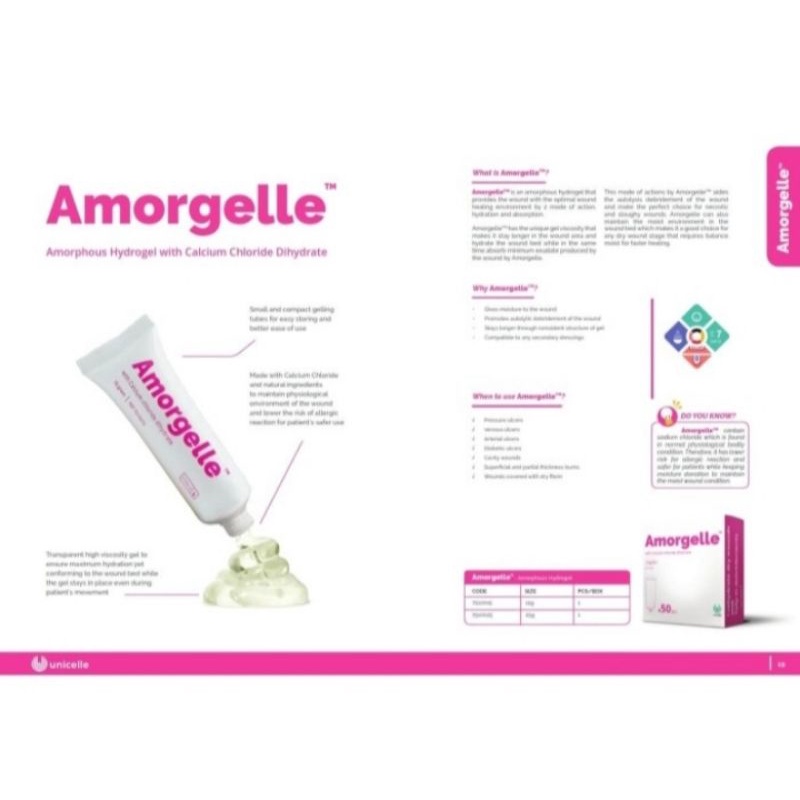 Amorgelle hydrogel with calcium