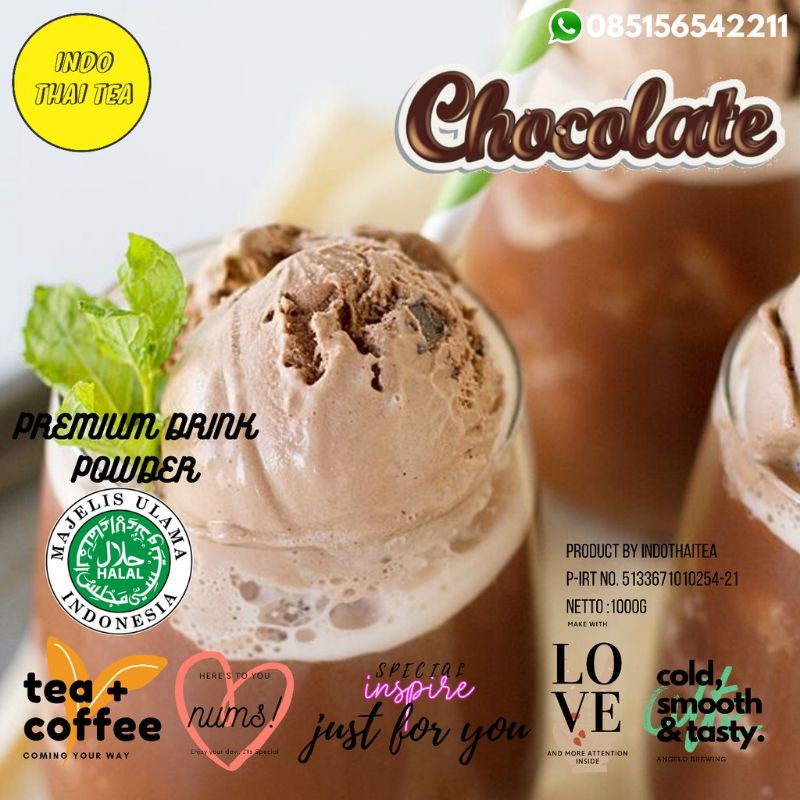 

Minuman powder coklat rasa dark choco 1Kg /bubuk minuman coklat