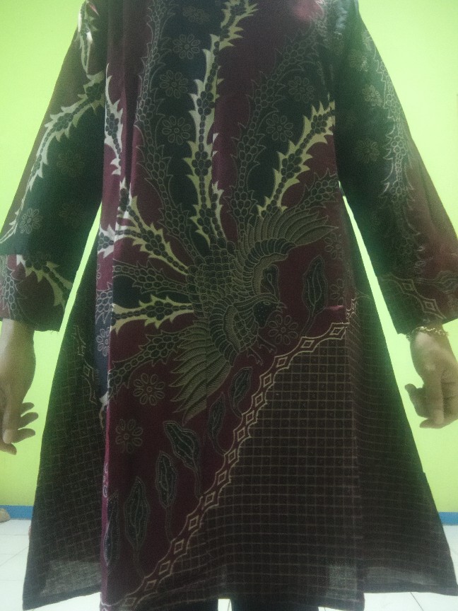 Tunik Batik Wanita Sogan Biru S M L Xl Xxl