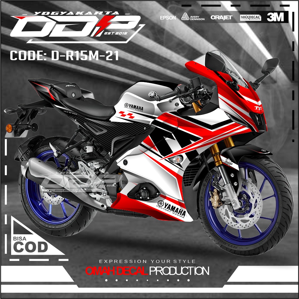 DECAL STIKER R15M V4 V1 V2 V3 V4 DEKAL MOTOR R15M YAMAHA DEKAL TERBAIK TERLARIS DAN KULITAS TERBAIK 