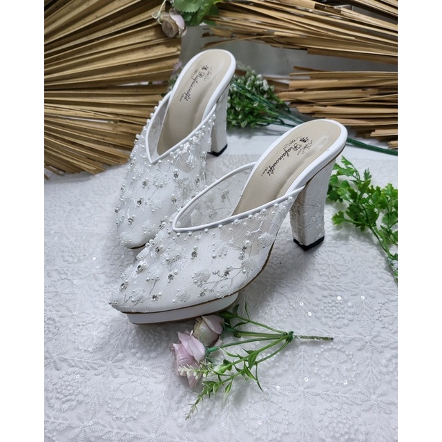 sepatu Marisa putih tinggi 10cm tahu