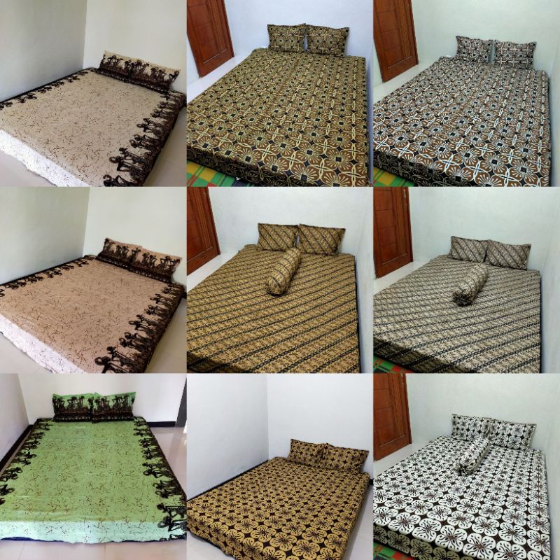 SPREI BATIK PEKALONGAN UKURAN 160x200x40 BAHAN KATUN SUPER
