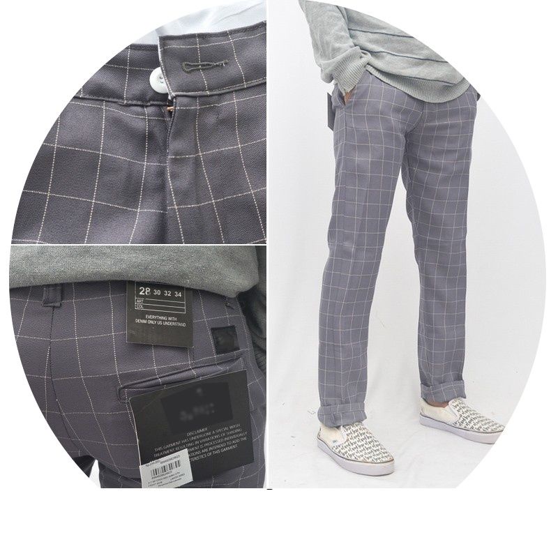 CELANA TARTAN PRIA CELANA CASUAL TARTAN PRIA GARIS DUA