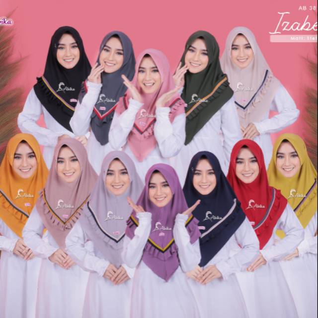 Bergo Izabella abika/bergo abika/Izabella/jilbabinstan/bergo terbaru abika