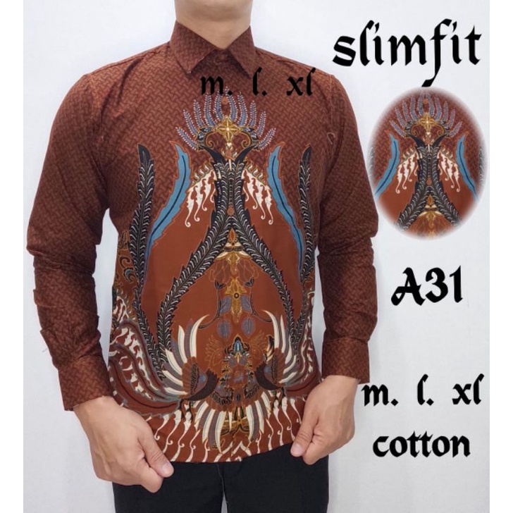 VIO ROLDAN Kemeja Batik Slim Fit Lengan Panjang