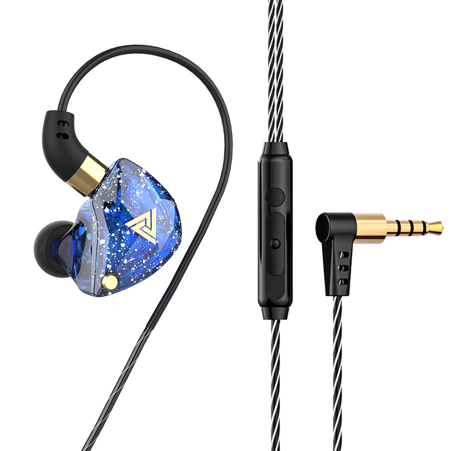 Qkz Sk8 Headset Earphone Kabel Jack 3.5mm Dengan Mic Untuk Olahraga