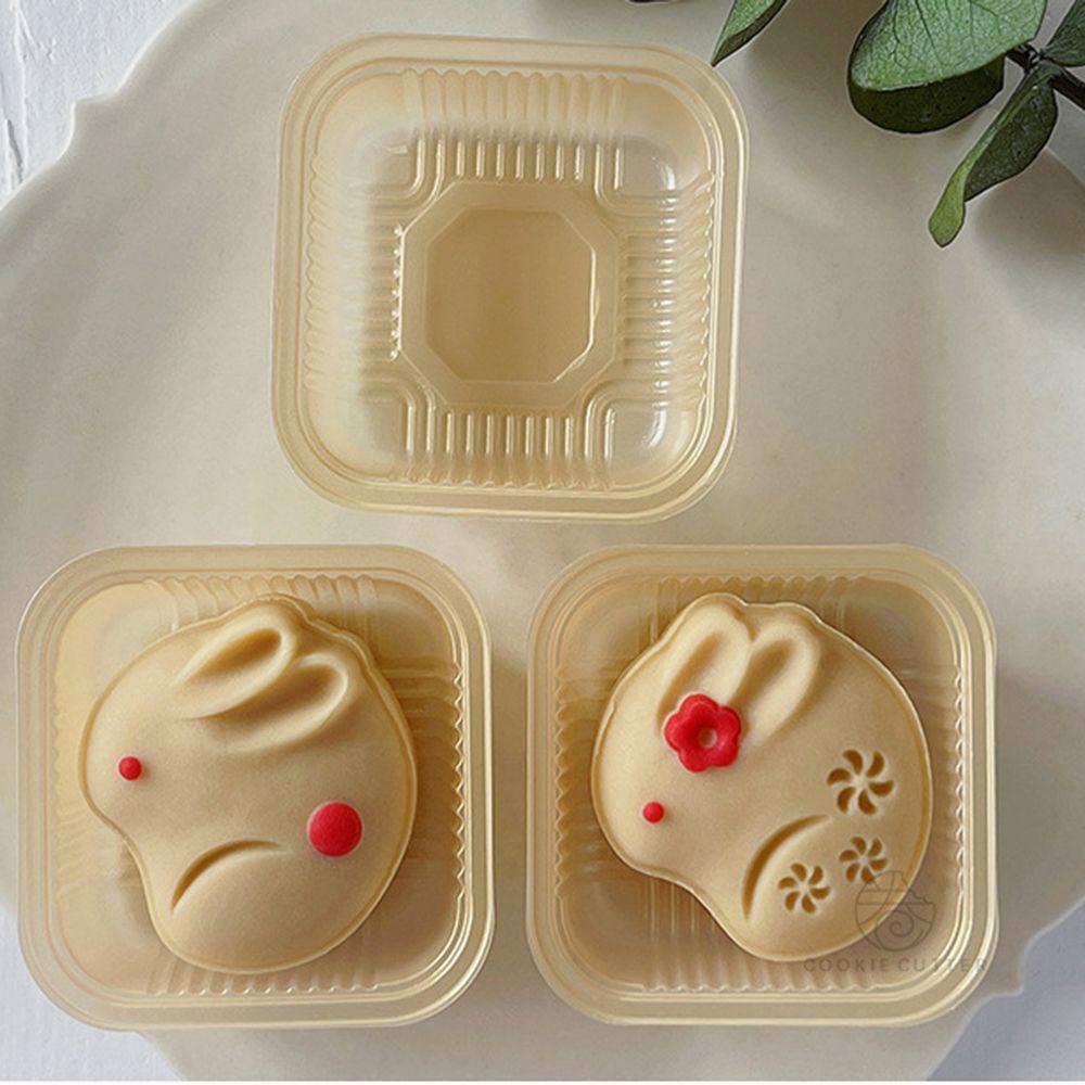 [Elegan] Cetakan Mooncake Mudah Demoulding Suit 3D Membuat Kue Giok Kelinci Hadiah Indah Baking Aksesoris