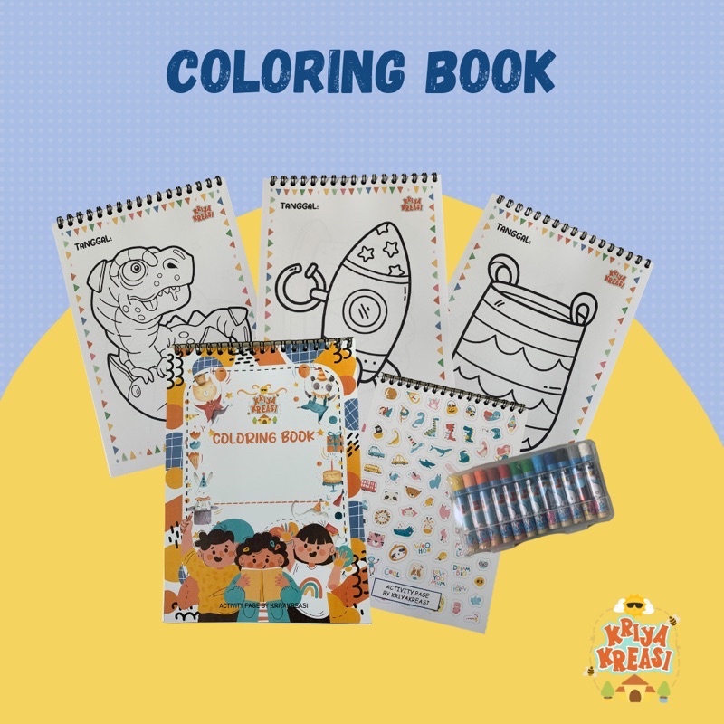 FREE CRAYON!! Buku Mewarnai On The Go | Coloring Book