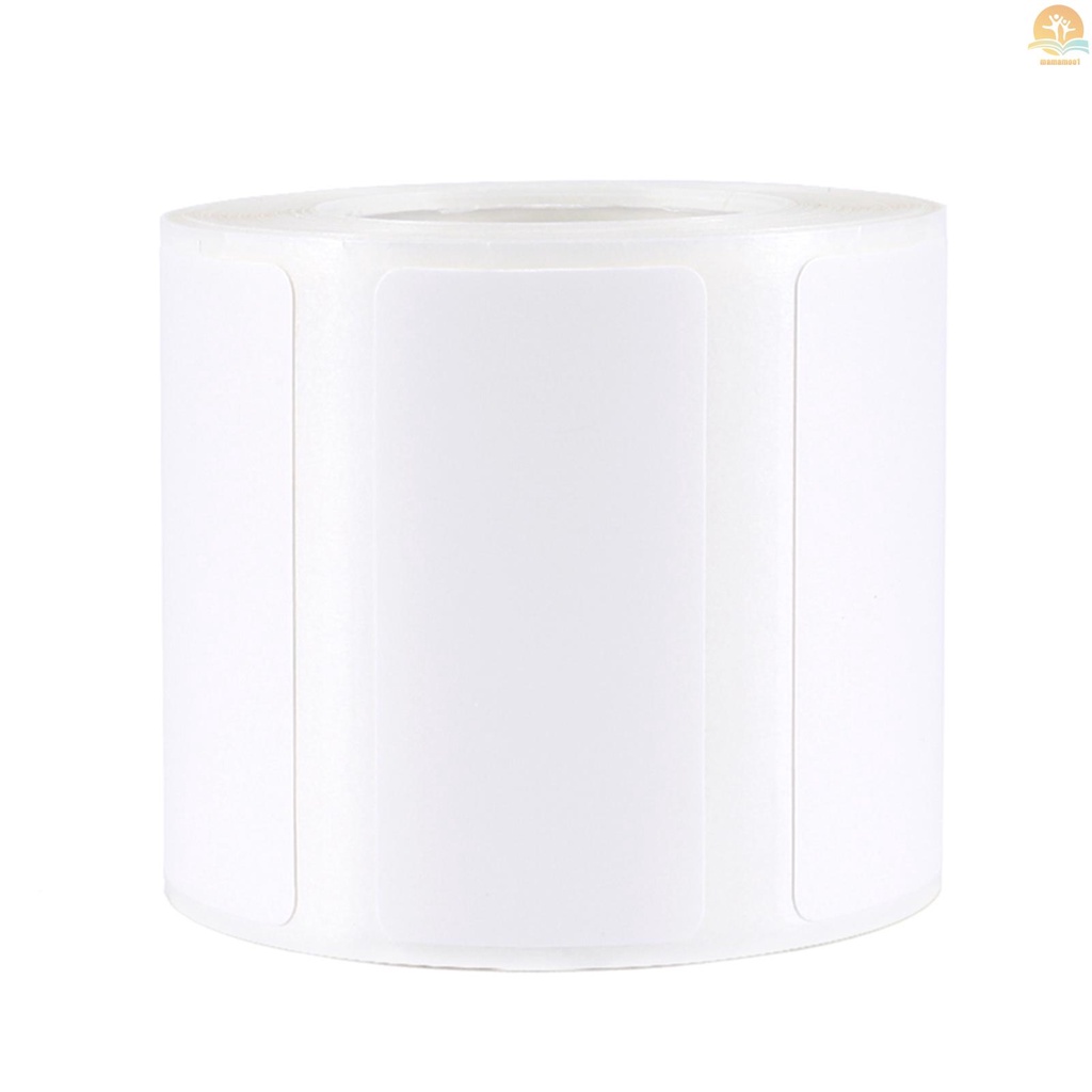 Niimbot White Blank Thermal Printing Paper Roll Barcode Price Size Name Label Paper Waterproof Oil-Proof Tear Resistant 40*20mm 320sheets/roll for B3S/B11 Thermal Printer for Home Organizer Supermarket Warehouse