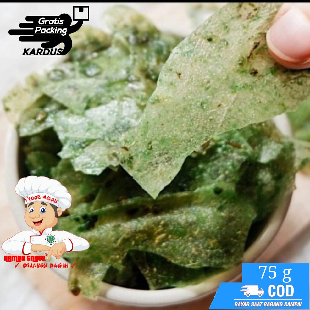 

KERIPIK KACA CABE IJO 75g cod - keripik kaca - jajanan khas daerah - snack kiloan - makanan murah