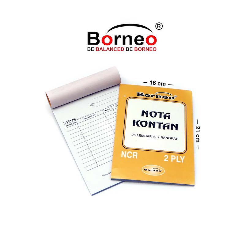 

10 pcs Nota NCR 2ply size 10,5x16 cm BORNEO