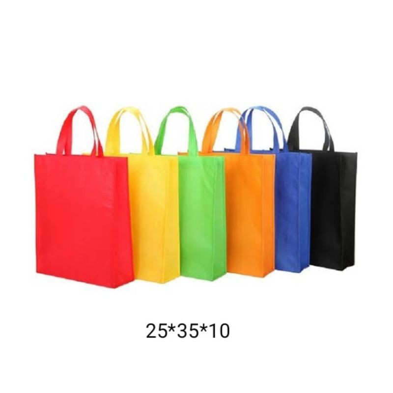 

isi 1pcs Tas Spunbond 25*35*10 / Tas Kain/ Goodie Bag/ Tas Souvenir/ Kantong Souvenir