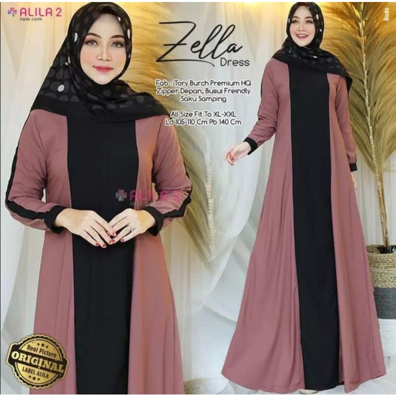 Zella Dress Gamis Muslim Terbaru