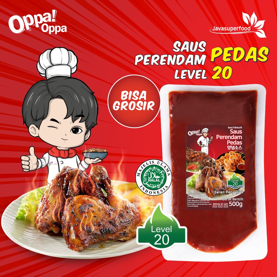 Saus Perendam Pedas Tokkochi Saus Buldak Pedas 500g Level 20 Oppa-Oppa