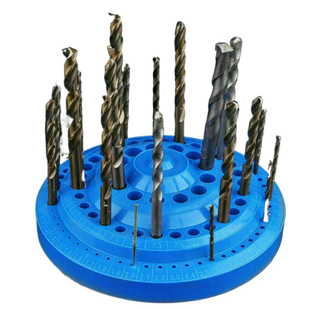 Populer Tempat Penyimpanan Mata Bor Case Tebal Bentuk Bulat Organizer Stand Drill Bit Storage Box