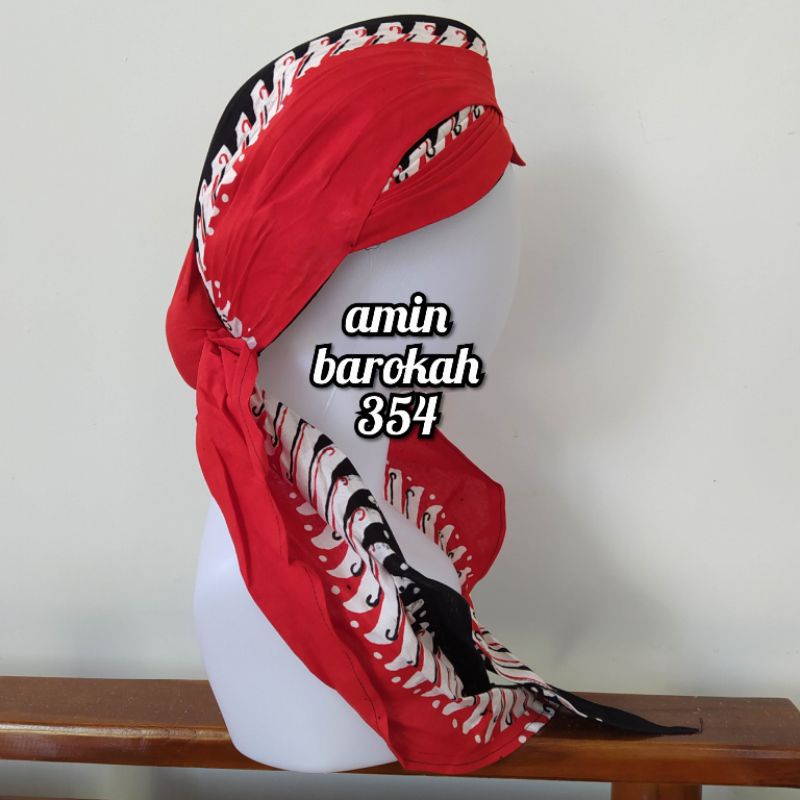 COD...!!! Blangkon Jogja Lipat Motif Jawa Timuran/Banyuwangi Warna Merah Sliwir - Ukuran Dewasa #Adat #Jawa #Tradisional