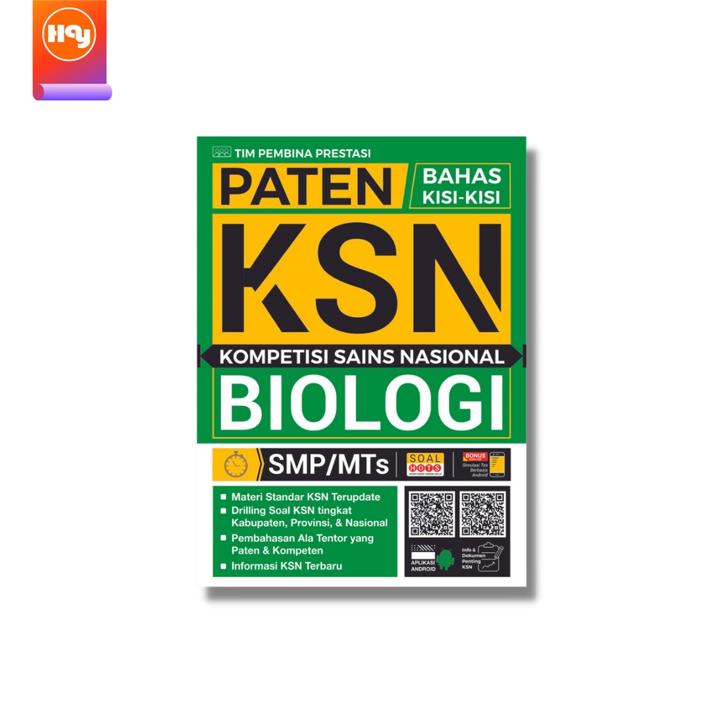 Jual Buku KSN Biologi SMP/MTs, Kompetisi Sains Nasional Paten Bahas ...