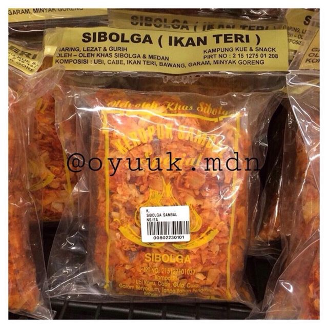 

MIN PEMBELIAN 2 Pack Keripik Sambal Sibolga - Exp Nov, 2018 Rp. 37.000/pack 500gr