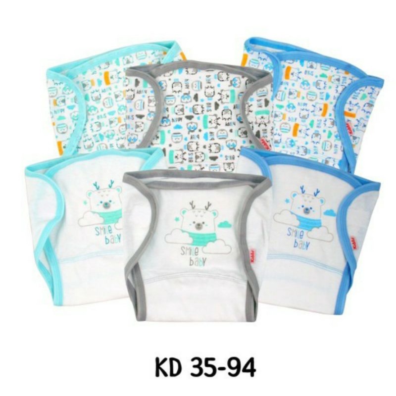 (3 Pcs) Kiddy Popok Tali Bayi Kain Katun Velcro - Baby Diaper Cotton Newborn POPOK TALI KIDDY isi 3