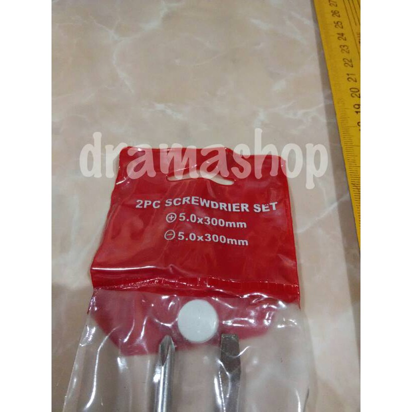 Obeng Set 2pcs  min plus - + Panjang 30cm 12&quot;