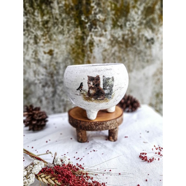 Pot/ Pot gerabah/  pot tanah liat/ pot kaktus/ pot unik/ pot vintage