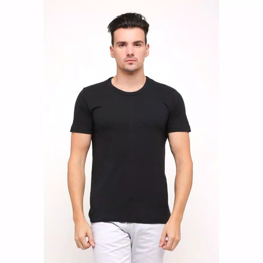 Kaos GTman Oblong Tshirt Hitam Kerah O Neck