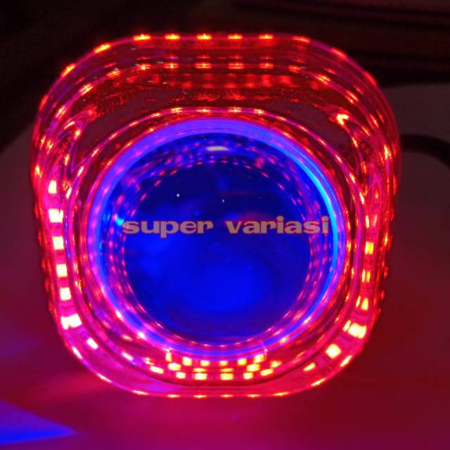 LAMPU DEPAN PROJIE KOTAK TRANSPARAN LED LAMPU PROJECTOR TRANSPARAN KOTAK LED