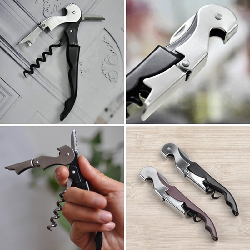 Grab medan KNIFEZER Pembuka Tutup Botol Wine Bottle Opener Stainless Steel - WS01