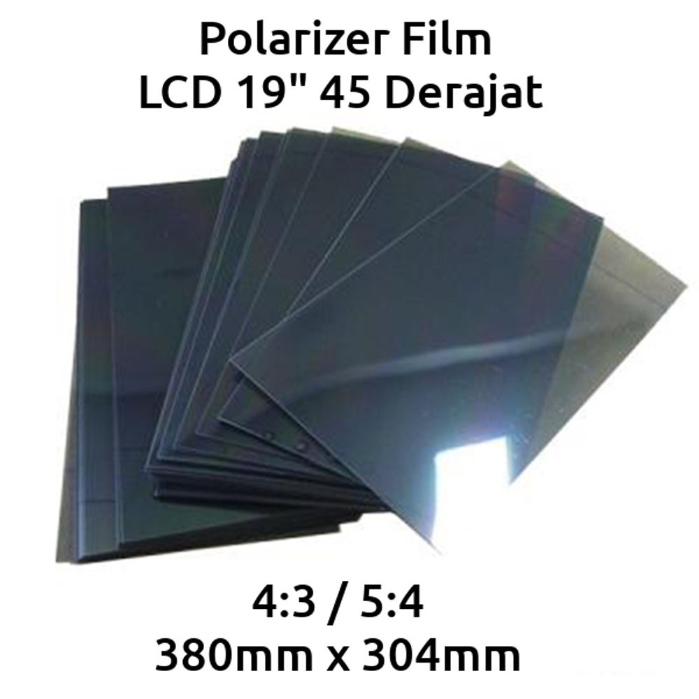 Unik  Polarizer Polarized Plastik Film Panel LCD 19 inch 45 Derajat  Limited
