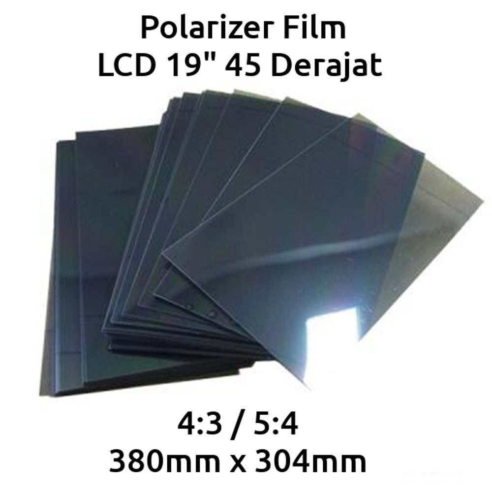 Polarizer Polarized Plastik Film Panel LCD 19 inch 45 Derajat