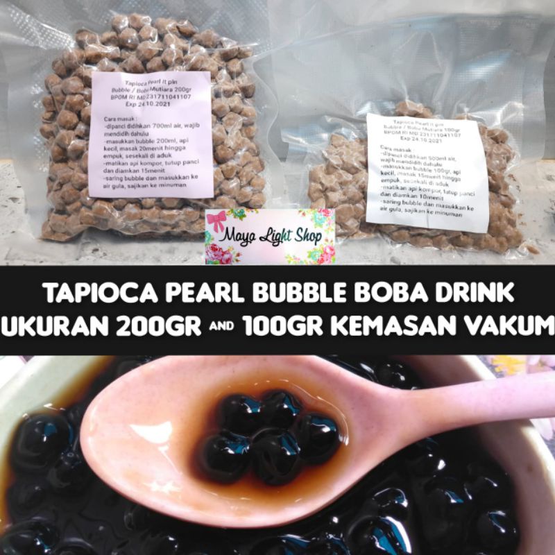 

bubble boba 100gr 200gr tapioca pearl bubble drink minuman bubble tea