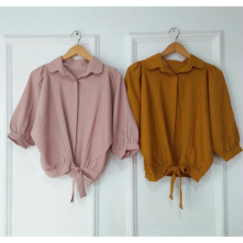 Kemeja Crop Balon by ADORABLE.OUTFIT