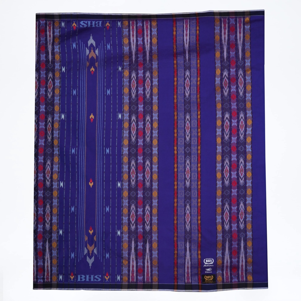 Sarung BHS Masterpiece Gold Motif Songket Mutiara Ikat Biru Tua // COD // BHS SMI