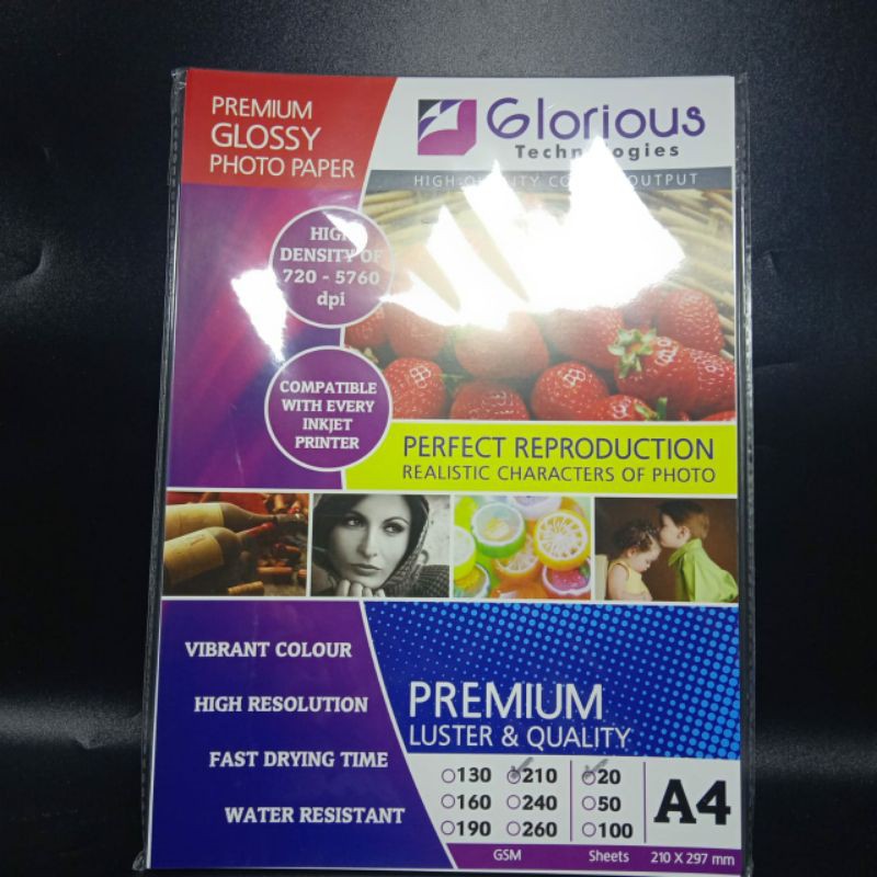 Photo paper glorious premium 210 gsm