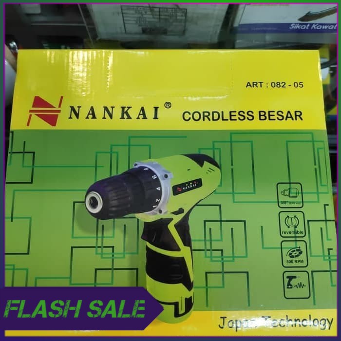 Mesin Bor Baterai Cordless Drill Nankai 12V