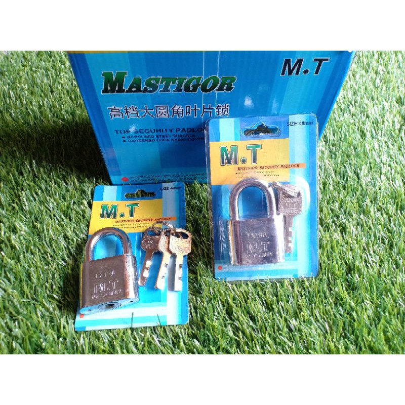 Gembok 40mm (3 kunci) / Gembok M.T Mastigor 40mm 3 Kunci