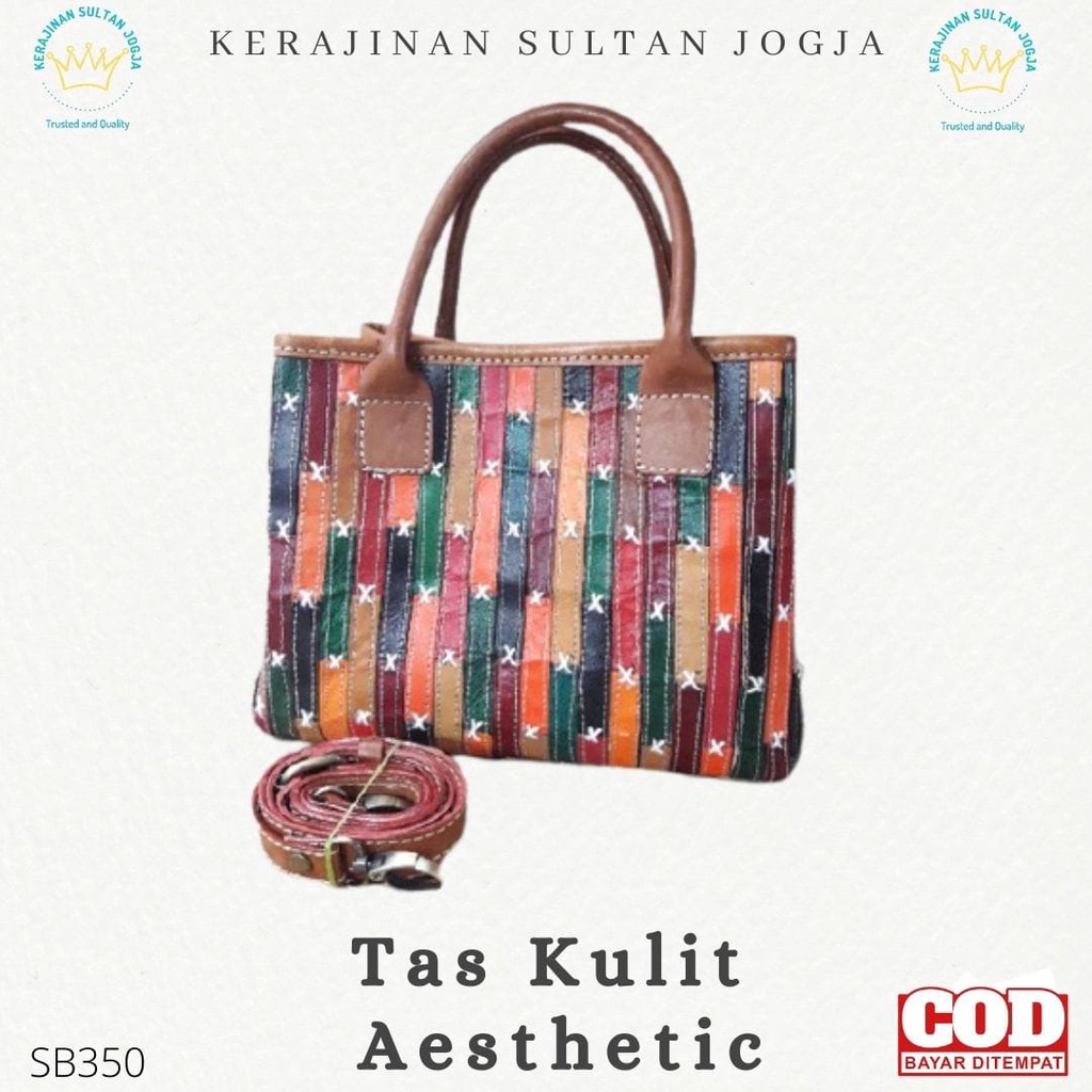 TAS WEBE PERCA KULIT HAND BAG WANITA PESTA UNIK KHAS JOGJA