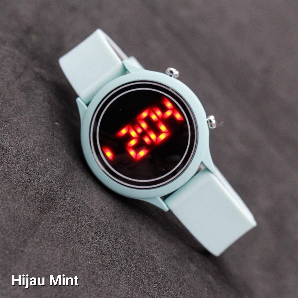 JAM TANGAN WANITA LED WATCH DIGITAL CONVEX TOP QUALITY WARNA STRAP