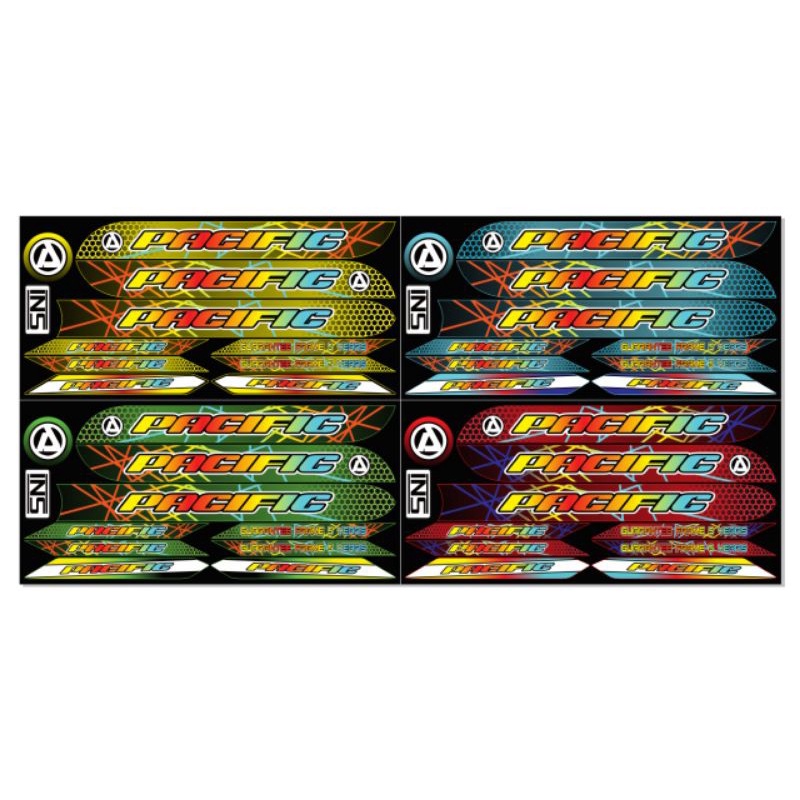 stiker sepeda bmx 12/16/18 decal pacific isi 4