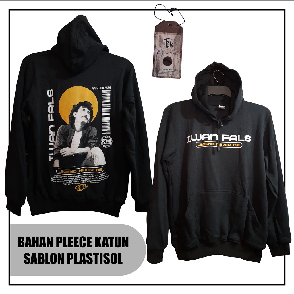 JAKET HOODIE IWAN FALS LEGEND NEVER DIE / SWEATER IWAN FALS ORI GUBUG GALS