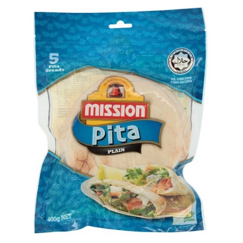 

mission pita plain | roti | kue | makanan