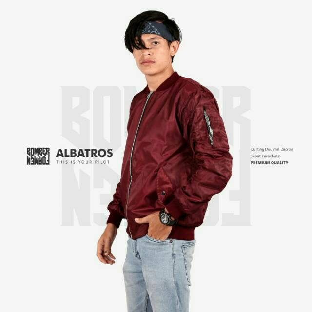 Jaket Boomber Scout puma ' MERAH MAROON '