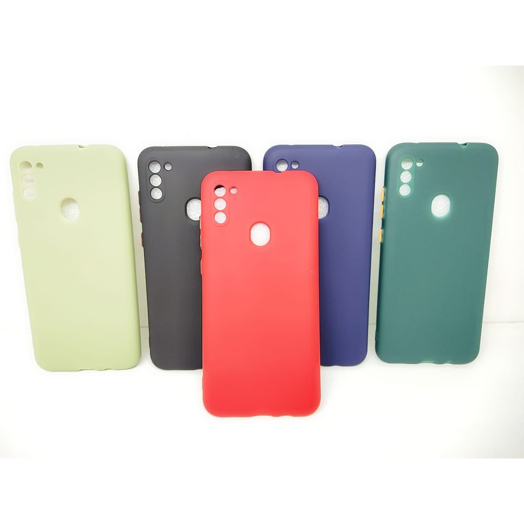 SMPC TPU Candy Samsung A11 M11 M115F 6.4 inch SoftCase Macaron Protection Camera Tombol Warna