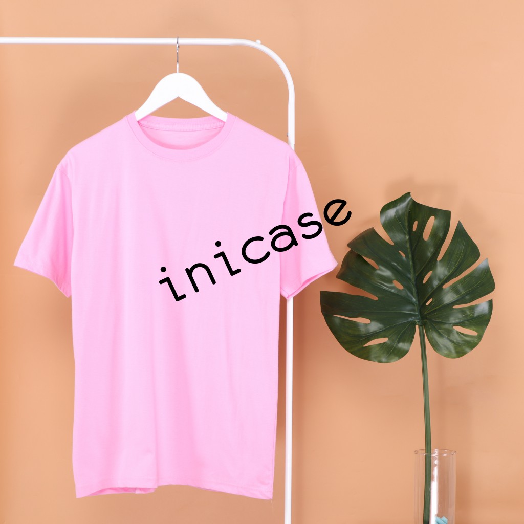 KAOS POLOS LENGAN PENDEK COTTON COMBED 30S PREMIUM-Baby Pink