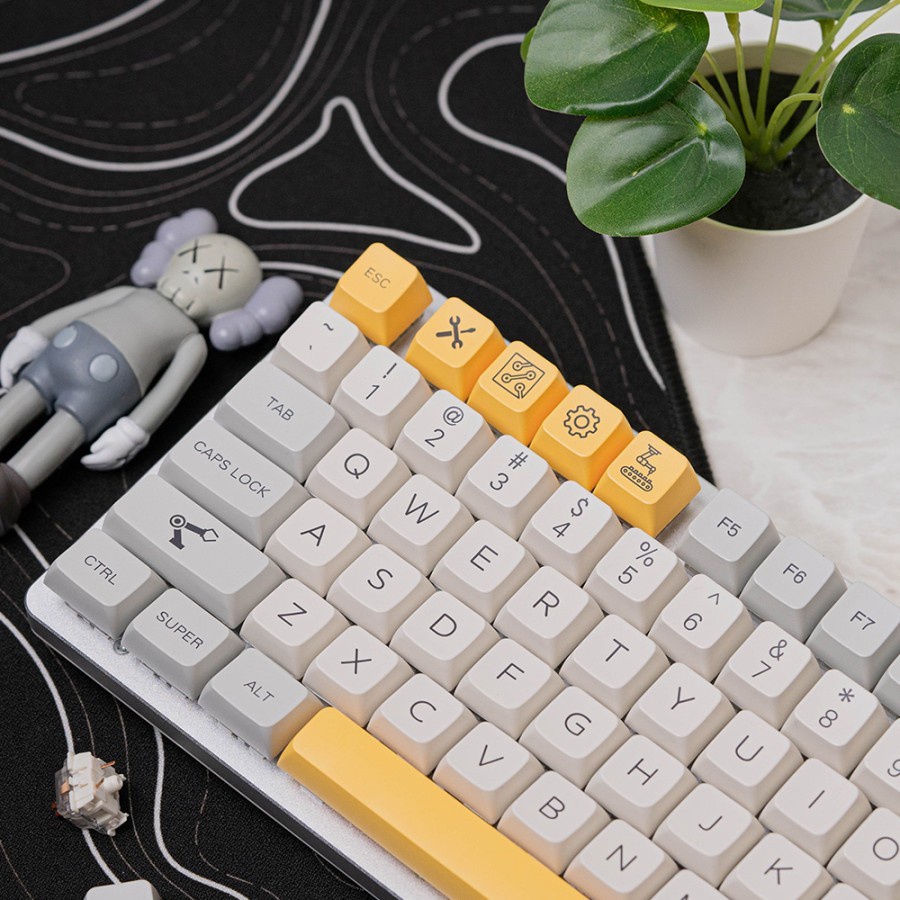 Yiqi Original Design PBT Dye-sub Keycaps 127 set MDA Profile