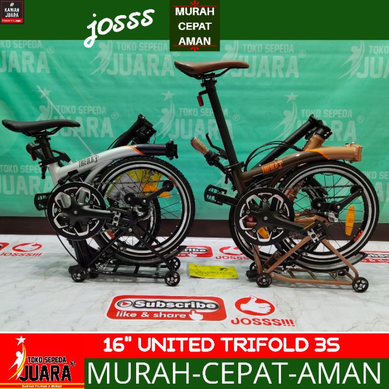 SEPEDA LIPAT UNITED TRIFOLD 3S FOLDING 16